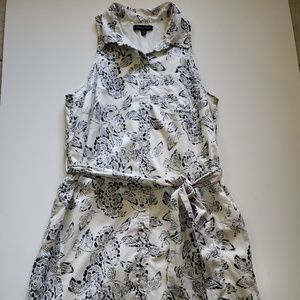 Banana Republic Black/White Sleeveless Dress sz 8